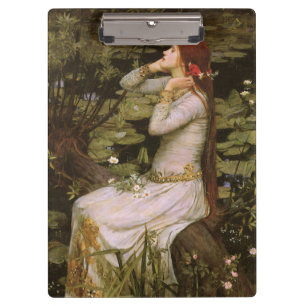 Shakespearean Ophelia: Romantic Victorian Era Art Clipboard