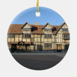 Shakespeare's Birthplace in Stratford Upon Avon Ceramic Ornament