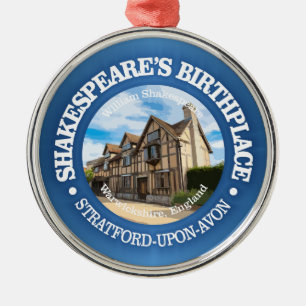 Shakespeare's Birthplace Metal Ornament