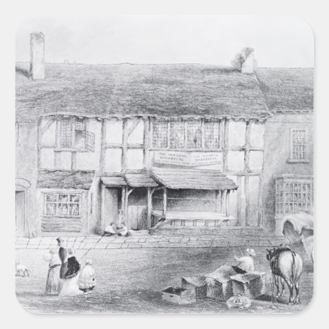 Shakespeare's Birthplace Square Sticker (Front)