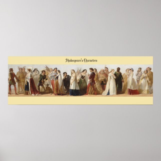 Shakespeare's Characters Poster (Front)