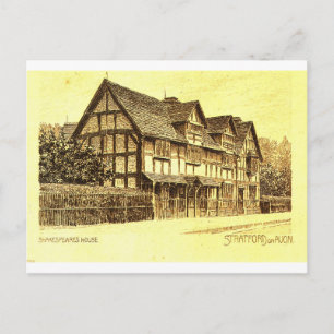 Shakespeare's House Stratford on Avon Postcard