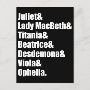 Shakespeare's Ladies Postcard