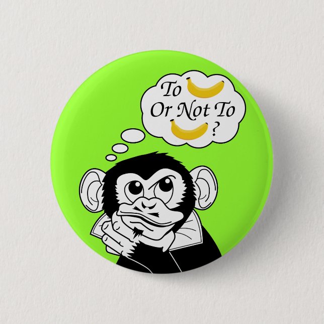 Shakespeare's Monkey 6 Cm Round Badge (Front)