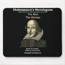 Shakespeare's Monologues Mousepad, Black