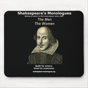 Shakespeare's Monologues Mousepad, Black Mouse Pad