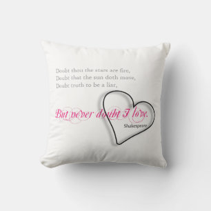 Shakespeare's Quote about Love Valentine SqP2 Cushion