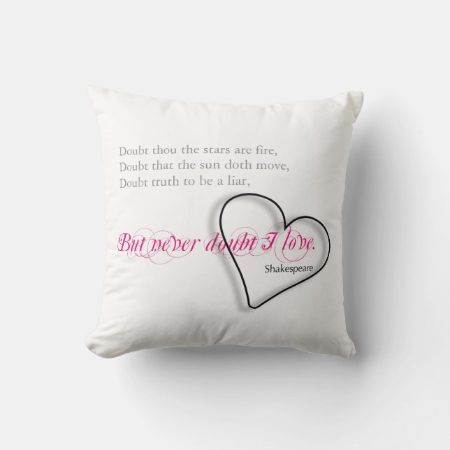 Shakespeare's Quote about Love Valentine SqP2 Cushion (Front)