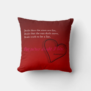 Shakespeare's Quote about Love Valentine SqP Cushion