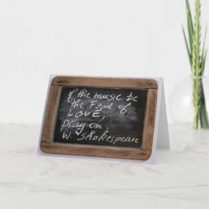 Shakespeare's Quote - Love Valentine's D. Greeting Holiday Card