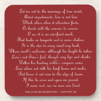 Shakespeare's Sonnet 116 Square Magnet
