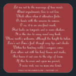 Shakespeare's Sonnet 116 Square Magnet Sticker<br><div class="desc">Celebrate timeless love with this beautifully scripted version of William Shakespeare’s Sonnet 116. Whether you’re a romantic at heart or a literature lover, this design captures the enduring truth of love that “alters not with his brief hours and weeks.” Rendered in elegant cursive, the entire sonnet flows across the sticker...</div>