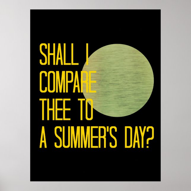 Shakespeare's Summer Day Poster (Front)