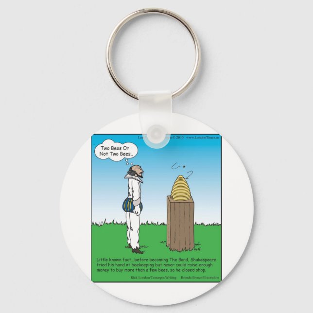 Shakespeare's The BeeKeeper Funny Gifts & Tees Key Ring (Front)