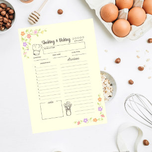 Shaking & Baking Digital Recipe Card Download
