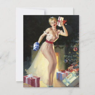 Shaking the presents pin up invitation