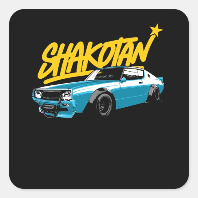 Shakotan Racing Square Sticker (Front)