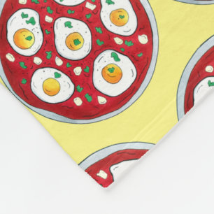 Shakshouka Shakshuka Spicy Poached Eggs Tomatoes Fleece Blanket
