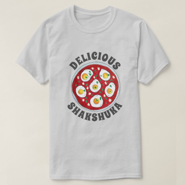 Shakshouka Shakshuka Spicy Poached Eggs Tomatoes T-Shirt (Design Front)