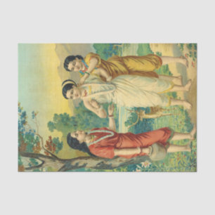 Shakuntala Sakhi by Raja Ravi Varma Tissue Paper