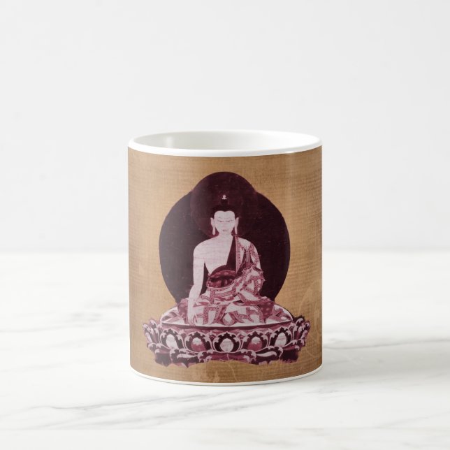 Shakyamuni Buddha Grunge Vintage Coffee Mug (Center)