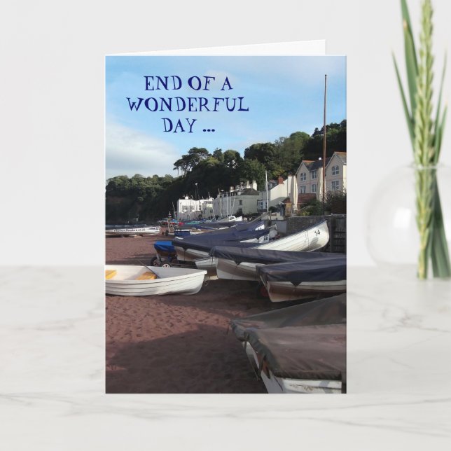Shaldon, End of a wonderful day -  Birthday card (Front)