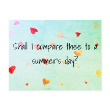 Shall I compare thee to a summer’s day? Sonnet 18