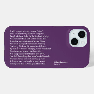 Shall I compare thee to a summer's day? sonnet 18  iPhone 15 Case