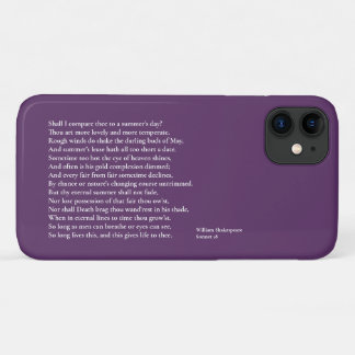 Shall I compare thee to a summer's day? sonnet 18 iPhone 11 Case