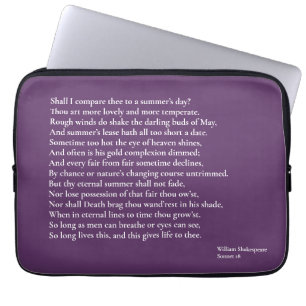 Shall I compare thee to a summer's day? sonnet 18 Laptop Sleeve