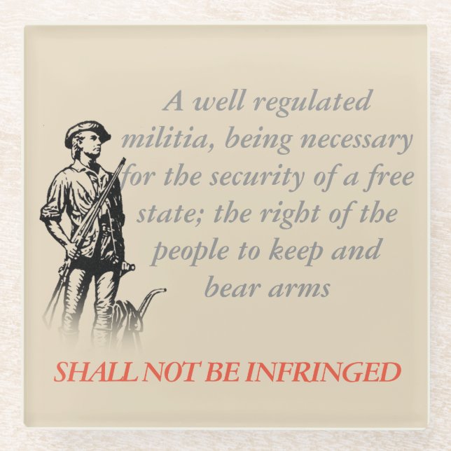 Shall Not Be Infringed Glass Coaster (Front)