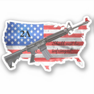 Shall Not Be Infringed USA Flag AR15 Rifle