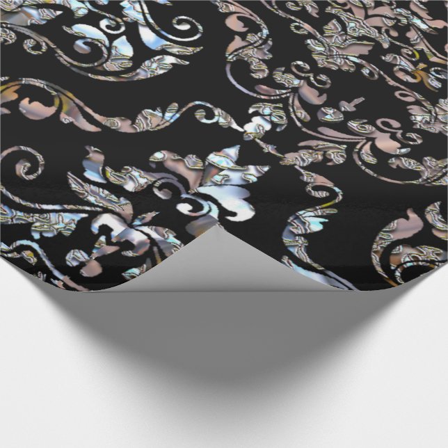 Shalliveye VX Baroque Damask Glossy Elegance Wrapping Paper (Corner)