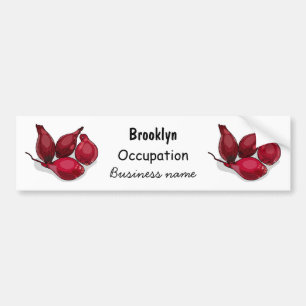 Shallot cartoon illustration bumper sticker