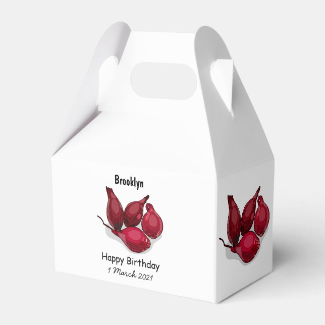 Shallot cartoon illustration favour box (Front Side)