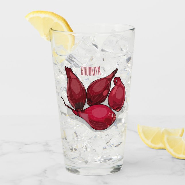 Shallot cartoon illustration glass (Front Ice)