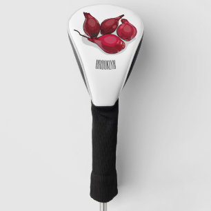 Shallot cartoon illustration golf head cover