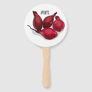 Shallot cartoon illustration hand fan