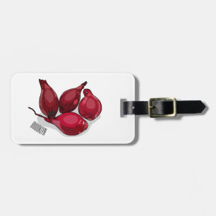 Shallot cartoon illustration luggage tag