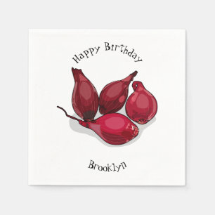 Shallot cartoon illustration napkin