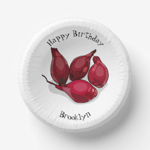 Shallot cartoon illustration paper plate