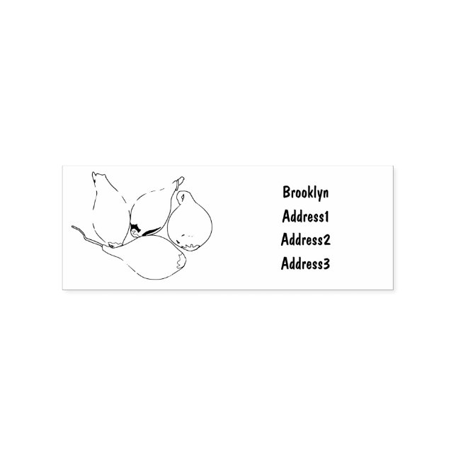 Shallot cartoon illustration rubber stamp (Imprint)