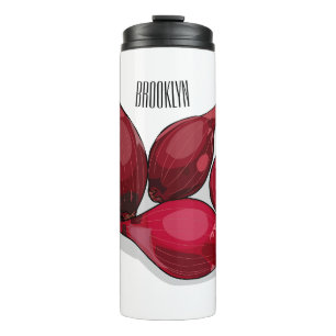 Shallot cartoon illustration thermal tumbler