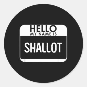 Shallot Costume Shirt Funny Easy Halloween Outfit Classic Round Sticker