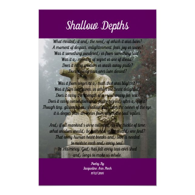 Shallow Depths Poetry Poster (Front)