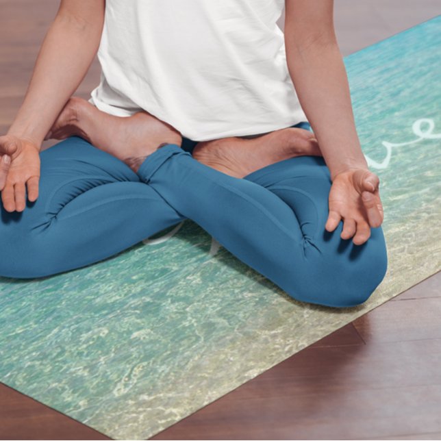 Shallow Water Personalised Turquoise & Sand Yoga Mat (Creator Uploaded)