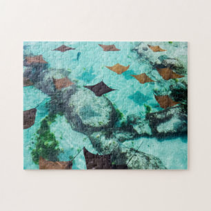 Shallow Water   Stingrays Jigsaw Puzzle