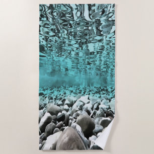 Shallow Waters Artistic Aegean Art Beach Towel