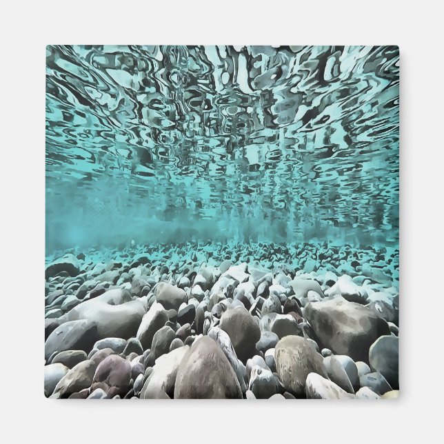 Shallow Waters Artistic Aegean Art Magnet (Front)