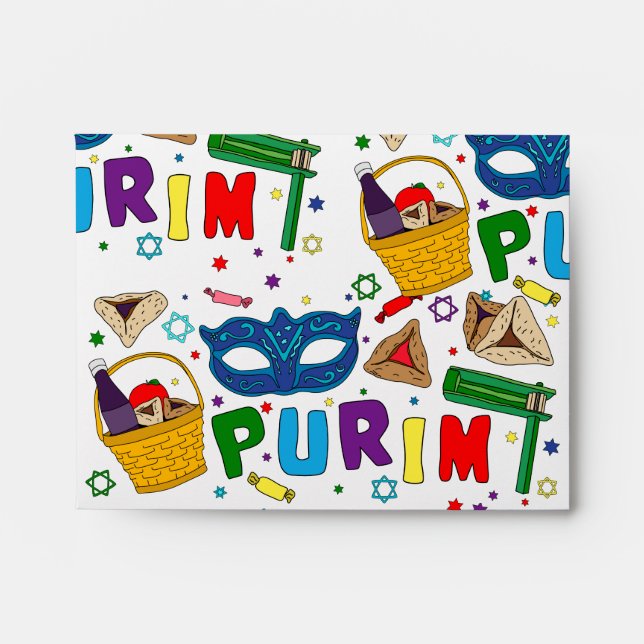Shaloch Manot Cards - Purim Envelope (Front)